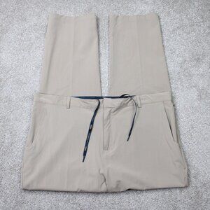 Teren Pants Mens 40x30 Beige No Fly Zone Repellent Technology Nylon Stretch